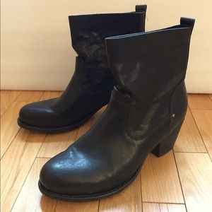 Rag & Bone “waxy” black leather boots